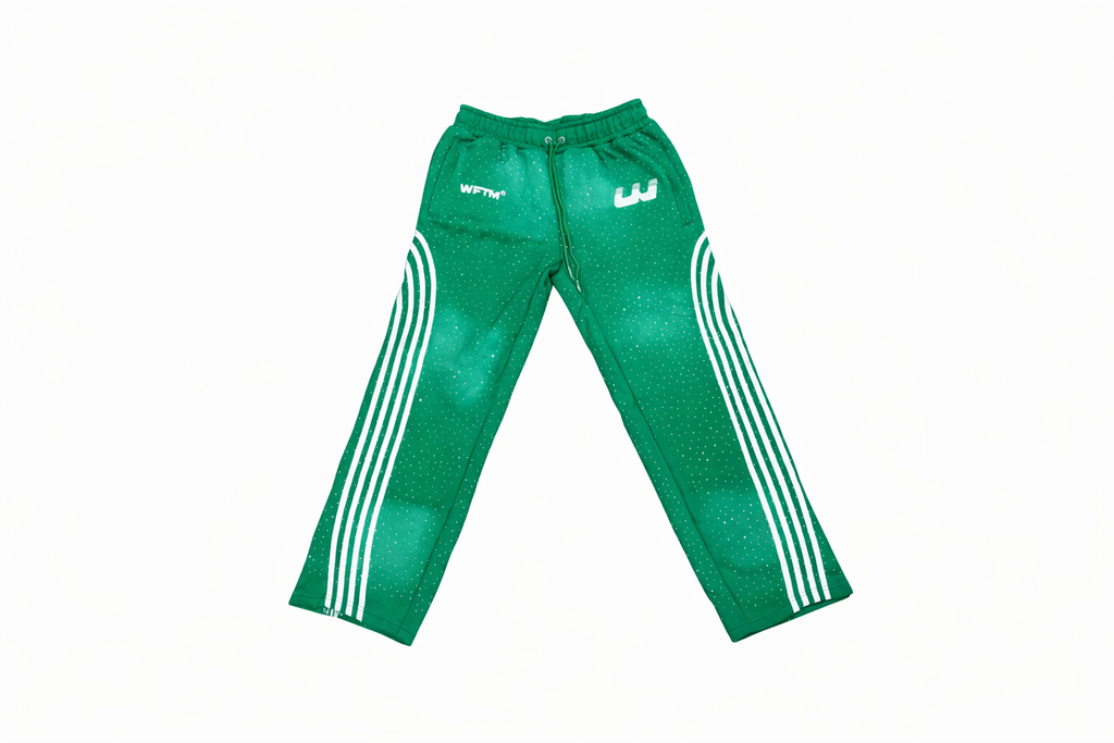 GREEN RHINESTONE SWEATSUIT